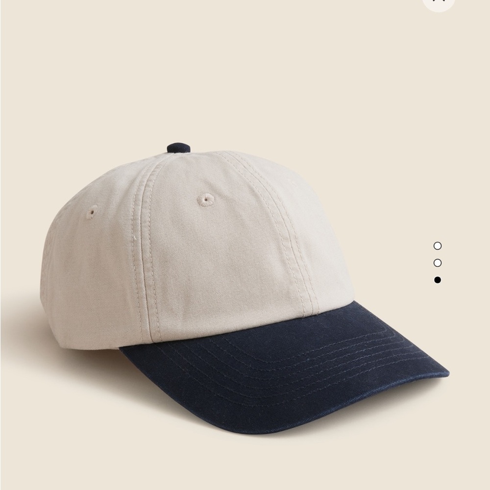 J. Crew Two-Tone Canvas Baseball Cap - NWT
